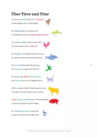Vorschau - Test - Über Tiere und Töne - ein Gedicht, das Tierlaute beschreibt - Seite 1