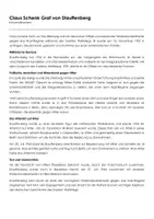 Vorschau - Arbeitsblätter - Claus Schenk Graf von Stauffenberg (Infotext und Übungen) - Deckblatt
