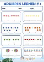 Vorschau - Arbeitsblätter - 1. Klasse Mathematik Addition lernen (5 Arbeitsblätter) - Seite 1