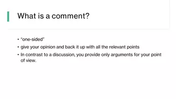 Vorschau - Arbeitsblätter - How to write a comment - Präsentation und Feedback Sheet - Seite 3