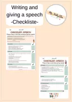 Vorschau - Merkblätter - Checklist: Writing and giving a speech - Deckblatt