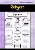 Vorschau - Arbeitsblätter - Relojero Perfil (español) - Deckblatt