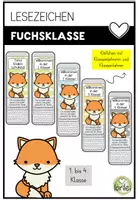 Vorschau - Poster - Lesezeichen - Fuchsklasse - Geschenk zum Schulbeginn - Deckblatt