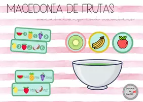 Vista previa - Juegos / Gamificación - MACEDONIA DE FRUTAS. Juego vocabulary and numbers - página 2