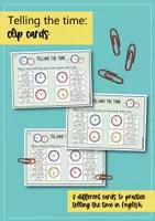 Vista previa - Juegos / Gamificación - Telling the time: clip cards (inglés) - página 2