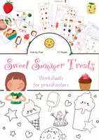 Aperçu - Cartes / Images - Summer Treats Worksheets for Preschool And Kindergarten / Feuilles de travail sur les friandises estivales - Page de couverture