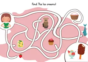Aperçu - Cartes / Images - Summer Treats Worksheets for Preschool And Kindergarten / Feuilles de travail sur les friandises estivales - Page 2