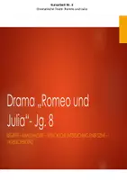 Vorschau - Klassenarbeiten - Kursarbeit Drama "Romeo und Julia" - Szenenanalyse - Deckblatt