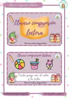 Vista previa - Refuerzo / NEE / Materiales de apoyo - Llavero comprensión lectora frases - página 1