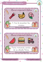 Vista previa - Refuerzo / NEE / Materiales de apoyo - Llavero comprensión lectora frases - página 2