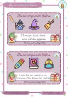 Vista previa - Refuerzo / NEE / Materiales de apoyo - Llavero comprensión lectora frases - página 3
