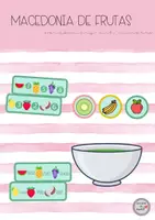 Vista previa - Juegos / Gamificación - MACEDONIA DE FRUTAS. Juego vocabulary and numbers - Portada