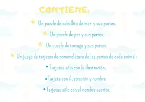 Vista previa - Juegos / Gamificación - ANIMALES MARINOS - PARTES DEL CUEPO: Puzzles. - página 2