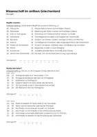 Vorschau - Arbeitsblätter - Wissenschaft im antiken Griechenland (Infotext und Übungen) - Seite 1