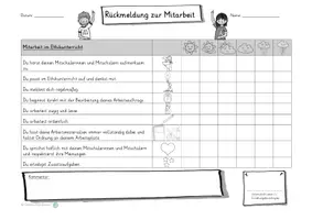 Vorschau - Lehrpläne/Lehrermaterial - Rückmeldung Mitarbeit Mündliche Note Ethik - Seite 2