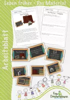 Vorschau - Arbeitsblätter - Arbeitsblatt und interaktive pdf - Das Material in der Schule vor 100 Jahren - Deckblatt