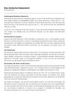 Vorschau - Arbeitsblätter - Das römische Kaiserreich (Infotext und Übungen) - Deckblatt