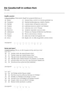 Vorschau - Arbeitsblätter - Die Gesellschaft im antiken Rom (Infotext und Übungen) - Seite 1