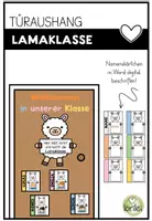 Vorschau - Poster - Türaushang Lamaklasse – Türschild & Türdeko fürs Klassenzimmer - Deckblatt