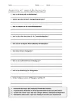Vorschau - Arbeitsblätter - Lernplakat + AB mit Fragen zum Thema "Madagaskar" + Lösungsblatt + Infografik - Seite 1