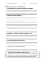 Vorschau - Arbeitsblätter - Lernplakat + AB mit Fragen zum Thema "Mädchen" + Lösungsblatt + Infografik - Seite 1