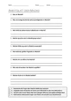 Vorschau - Arbeitsblätter - AB mit Fragen zum Thema "Madrid" + Lösungsblatt - Deckblatt