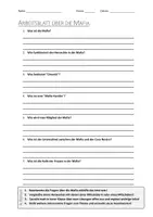 Vorschau - Arbeitsblätter - AB mit Fragen zum Thema "Mafia" + Lösungsblatt + Infografik - Deckblatt