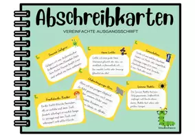 Vorschau - Arbeitsblätter - Abschreibkarten Vereinfachte Ausgangsschrift 📝🖋️ - Deckblatt