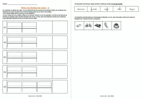 Aperçu - Préparation de séance / Séance complète - Dictée autonome "A" de mots en GS et CP - Page 1
