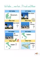 Vorschau - Spiele - Ich habe..., wer hat? Ein Lesespiel in Erdkunde quer über alle Inseln, Meere und Ozeane - Seite 1