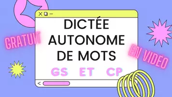 Aperçu - Préparation de séance / Séance complète - Dictée autonome "A" de mots en GS et CP - Page de couverture