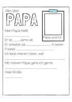 Vorschau - Arbeitsblätter - Alles über meinen Papa - Deckblatt