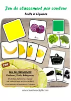 Aperçu - Apprentissages en autonomie - Jeu de classement par couleur - Fruits Et Légumes - Page de couverture