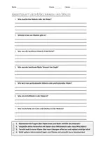 Vorschau - Arbeitsblätter - AB mit Fragen zum Thema "Malerinnen und Maler" + Lösungsblatt + Infografik - Deckblatt