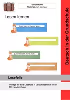 Vorschau - Fördermaterial/Inklusion - Lesefolien in verschiedenen Varianten - Deckblatt