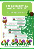 Vorschau - Aufgabenkarten - Ostern: Großschreibung und Nominalisierung - Übungskarten - Deckblatt