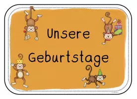 Vorschau - Mal- und Bastelvorlagen - Geburtstagskalender - Affenklasse - Seite 2