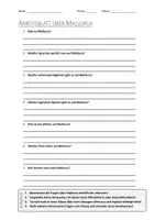 Vorschau - Arbeitsblätter - AB mit Fragen zum Thema "Mallorca" + Lösungsblatt + Infografik - Deckblatt