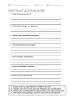 Vorschau - Arbeitsblätter - AB mit Fragen zum Thema "Manchester" + Lösungsblatt - Deckblatt