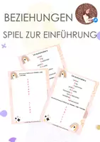 Vorschau - Spiele - Beziehung Liebe Partner Freunde Familie - Spiel Einführung - Deckblatt