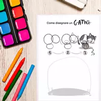 anteprima - Materiale per pittura e bricolage - Come disegnare i gatti | Activity Book da disegnare e Colorare per Esplorare il Mondo dei Gatti con la tua Classe! - Pagina 3
