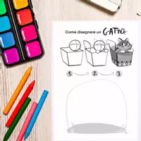anteprima - Materiale per pittura e bricolage - Come disegnare i gatti | Activity Book da disegnare e Colorare per Esplorare il Mondo dei Gatti con la tua Classe! - Pagina 2