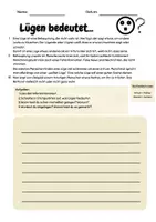 Vorschau - Arbeitsblätter - Einstieg zum Thema Lügengeschichten - Was sind Lügen? - Seite 1