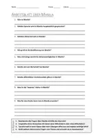 Vorschau - Arbeitsblätter - AB mit Fragen zum Thema "Manila" + Lösungsblatt - Deckblatt
