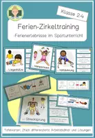 Vorschau - Poster - Meine Ferien: Zirkeltraining für den Sportunterricht (Sport Ferien Grundschule) - Deckblatt