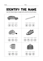 Aperçu - Jeux - Spell and write the correct name - Page de couverture