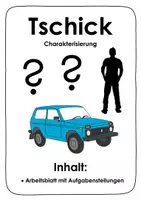 Vorschau - Arbeitsblätter - Tschick. Charakterisierung. Maik Klingenberg - Deckblatt