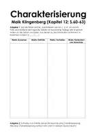 Vorschau - Arbeitsblätter - Tschick. Charakterisierung. Maik Klingenberg - Seite 1