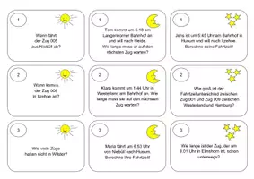 Vorschau - Arbeitsblätter - Zeit - Der Fahrplan - differenzierten Aufgaben Klasse 5 - Deckblatt