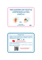 Vista previa - Tarjetas / Manipulativos - MINI CUADERNO CON TARJETAS COMPRENSIÓN LECTORA PARTE 4 - página 1